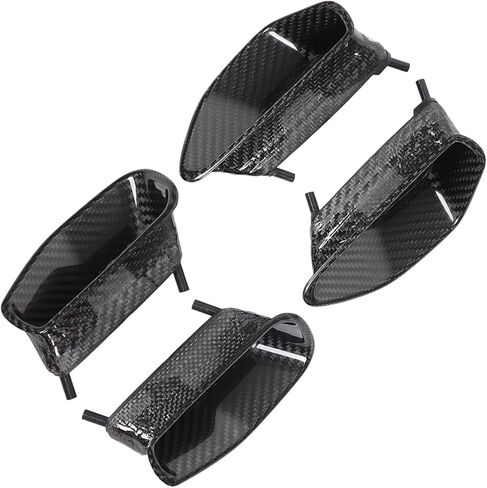 Dry Carbon Fiber Side Fender Air Vent Outlet Compatible with Corvette C6 ZR1 2005-2013 Air Intake Duct Grill Bezel Side Vent Decal Fender Cover C6 Corvette Accessories (Black) in Kuwait