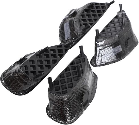 Dry Carbon Fiber Side Fender Air Vent Outlet Compatible with Corvette C6 ZR1 2005-2013 Air Intake Duct Grill Bezel Side Vent Decal Fender Cover C6 Corvette Accessories (Black) in Kuwait