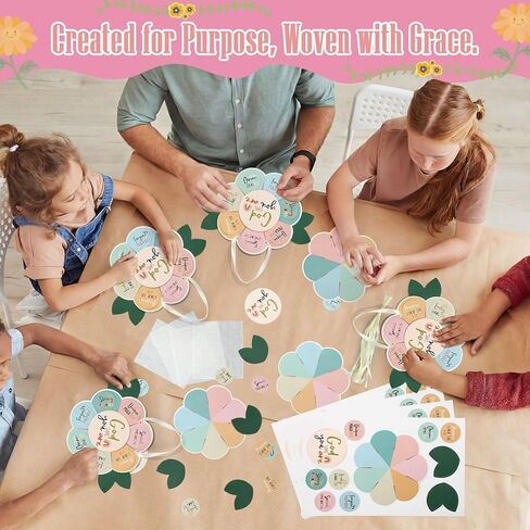 Capoda 28 Sets Sunday School Crafts for Kids God Says You are Sunflower Crafts DIY Christian Religious Sunflower Gifts for Kids Sunday School VBS Classroom Church Activity Supplies (Pastel,Boho) in Saudi Arabia