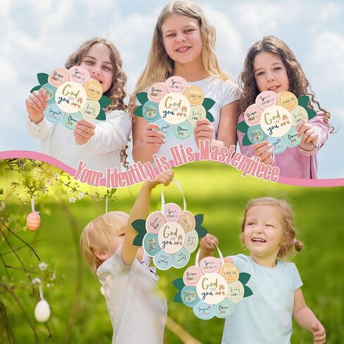 Capoda 28 Sets Sunday School Crafts for Kids God Says You are Sunflower Crafts DIY Christian Religious Sunflower Gifts for Kids Sunday School VBS Classroom Church Activity Supplies (Pastel,Boho) in Saudi Arabia