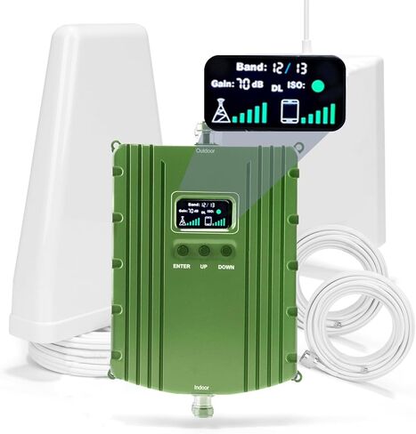 Cell Phone Booster for Home & Office,Up to 5500Sq Ft,Cell Phone Signal Booster for Band 2/25 / 4/66 / 5/12 / 17/13 with All U.S. Carriers,Boosts 5G 4G LTE, FCC Approved Cell Booster in Saudi Arabia
