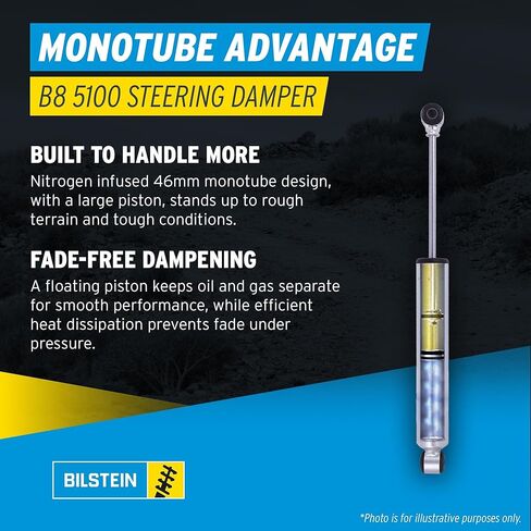 مثبت التوجيه من سلسلة Bilstein Front B8 5100 متوافق مع 2008-2016 F250 F350 القياسية/الممتدة/Crew Cab 4WD فقط | سهلة التركيب | أداء سلس | بنيت لتدوم in Kuwait