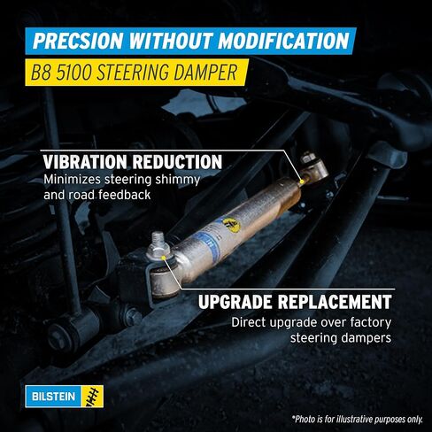 مثبت التوجيه من سلسلة Bilstein Front B8 5100 متوافق مع 2008-2016 F250 F350 القياسية/الممتدة/Crew Cab 4WD فقط | سهلة التركيب | أداء سلس | بنيت لتدوم in Kuwait