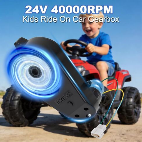 2Pcs 24V RS555 40000RPM Powered Wheels Motor High Speed Ride On Upgrade Motor with Gearbox for 24 Kids Electric Cars Drive Engine in Saudi Arabia