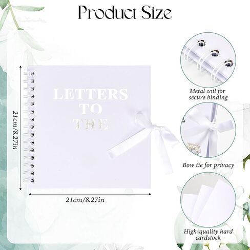 Letters to the Bride Book, Bridal Shower Guest Book Alternative, Wedding Memory Scrapbook Gift for Bride, Advice & Wishes Keepsake Album with Stickers, Roses & Ribbon, 8x8 Inch in Saudi Arabia