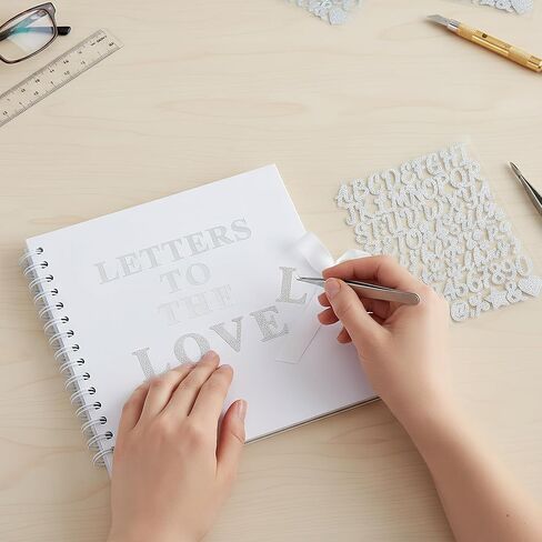 Letters to the Bride Book, Bridal Shower Guest Book Alternative, Wedding Memory Scrapbook Gift for Bride, Advice & Wishes Keepsake Album with Stickers, Roses & Ribbon, 8x8 Inch in Saudi Arabia