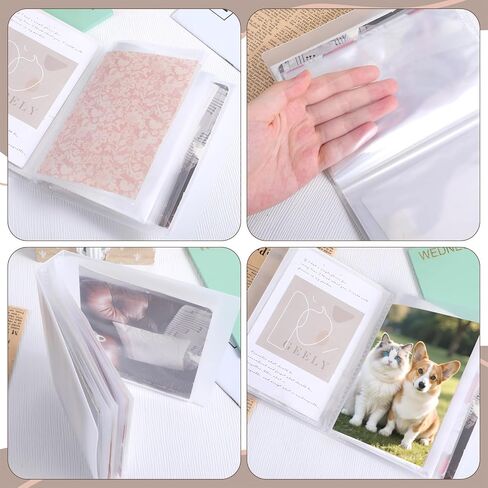 A6 Sticker Collecting Book Transparent Blank Sticker Storage Book Binder Reusable Stickers Storage Organizer for Storing Photos, Stickers, Recipe Cards, Movie Cards in Saudi Arabia