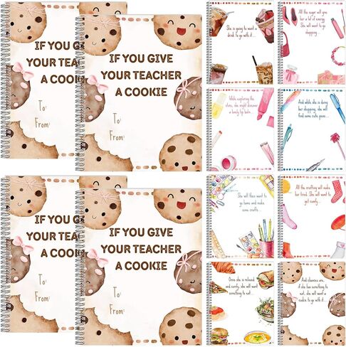 MotiMind 4 Pcs Teacher Appreciation Gifts Cookie Book A4 Large Appreciation Gift Book for Best Teacher Ever Thoughtful Creative Thank You Gift School Classroom in Kuwait