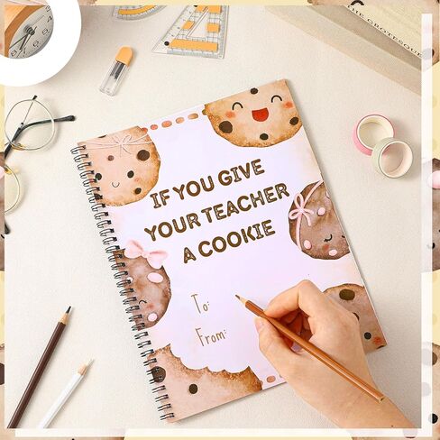 MotiMind 4 Pcs Teacher Appreciation Gifts Cookie Book A4 Large Appreciation Gift Book for Best Teacher Ever Thoughtful Creative Thank You Gift School Classroom in Kuwait