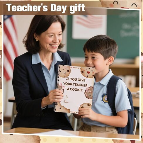 MotiMind 4 Pcs Teacher Appreciation Gifts Cookie Book A4 Large Appreciation Gift Book for Best Teacher Ever Thoughtful Creative Thank You Gift School Classroom in Kuwait