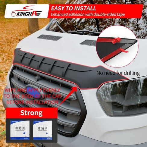 Hood Protector Compatible with 2020-2026 Ford Transit TPE Hood Shield Hood Deflector Hood Guard for 2025 Transit Accessories in Saudi Arabia