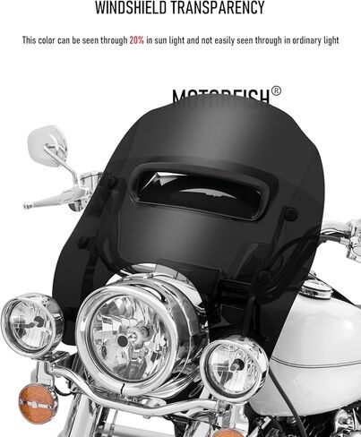 All Black Detachable Wave Wind Splitter Vented Windshield Windscreen Compatible with Harley Davidson Touring Road King FLHR FLHRC/I FLHRXS 1994-2025 (Black Windshield&Black Bracket) in Saudi Arabia