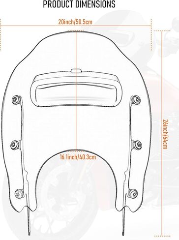 All Black Detachable Wave Wind Splitter Vented Windshield Windscreen Compatible with Harley Davidson Touring Road King FLHR FLHRC/I FLHRXS 1994-2025 (Black Windshield&Black Bracket) in Saudi Arabia