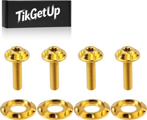 Titanium Windshield Bolts, Windscreen Screws, Fairing Bolts for Harley Touring 2023 CVO 121 Road Glide/Street Glide, 2024-2025 Road Glide/ST/Street Glide, Gold in Kuwait