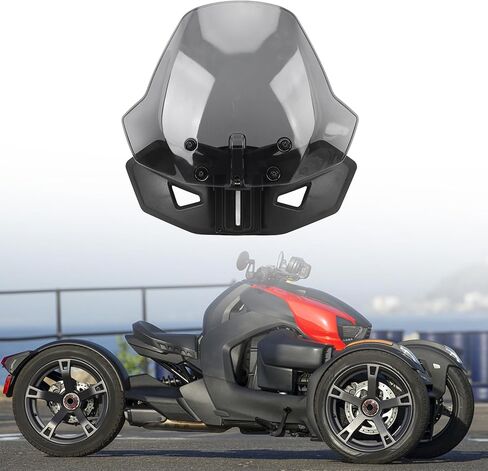 Adjustable , Sport Wind Screen for Ryker 600 900 Sport with OE Number 219401032, Maximum Impact Proof, Fits for Ryker 600 900 Sport (Gray) in Saudi Arabia
