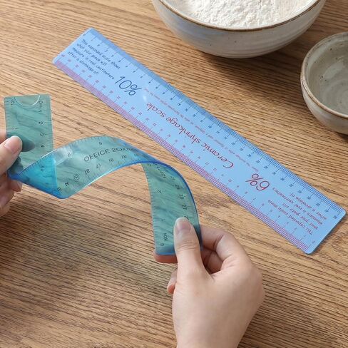 RAHHLIZS 2pcs Ceramic Shrinkage Scale Ruler Ceramic Tools for Pottery Plastic Measuring Ruler for Pottery Lovers Clay Sculpture Tools Carving Shaping Clay Sculpture Modeling in Saudi Arabia