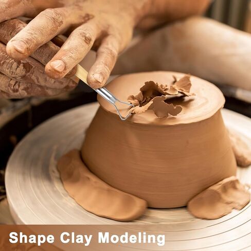 Clay Texture Rollers Set, Ergonomic Handle-Free Design with Comfortable Grip, Plastic & Birch Wood, Includes 10 Texture Sticks and 5 Tools for Modeling and Pottery Decor in Saudi Arabia