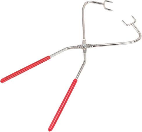 Pwshymi Dipping Tongs, Stainless Steel with Plastic Grip for Heat Protection, 360 Degree Glaze Blowing, Easy to Clean and Compact, Pottery Sculpture Tongs, for Pottery Crafting and Glaze Dipping in Kuwait