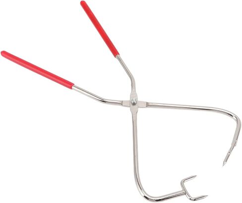 Pwshymi Dipping Tongs, Stainless Steel with Plastic Grip for Heat Protection, 360 Degree Glaze Blowing, Easy to Clean and Compact, Pottery Sculpture Tongs, for Pottery Crafting and Glaze Dipping in Kuwait