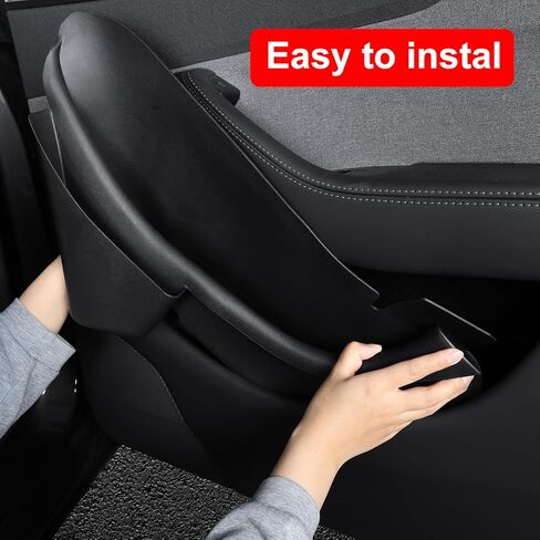 2025 2026 Tesla Model Y Juniper Door Organizer Trays - Upgraded TPE Door Side Storage Box with 2 Extra Storage Bags Set of 4 Black in Saudi Arabia