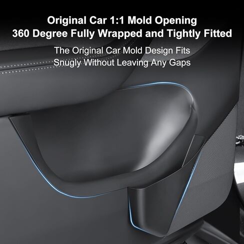 2025 2026 Tesla Model Y Juniper Door Organizer Trays - Upgraded TPE Door Side Storage Box with 2 Extra Storage Bags Set of 4 Black in Saudi Arabia