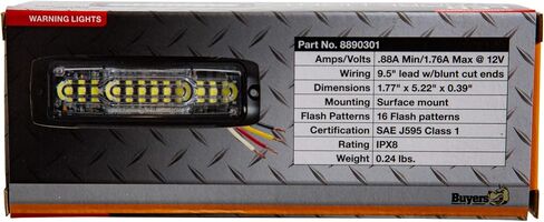 Buyers Products Ultra Thin Wide Angle 5 Inch Clear LED Strobe Light in Kuwait