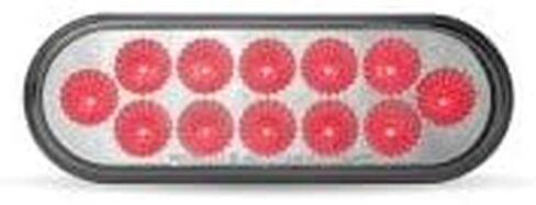 DUAL REVOLUTION RED STOP, TURN & TAIL TO AMBER STROBE LED OVAL LIGHT in Saudi Arabia