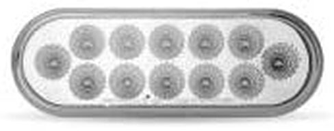 DUAL REVOLUTION RED STOP, TURN & TAIL TO AMBER STROBE LED OVAL LIGHT in Saudi Arabia