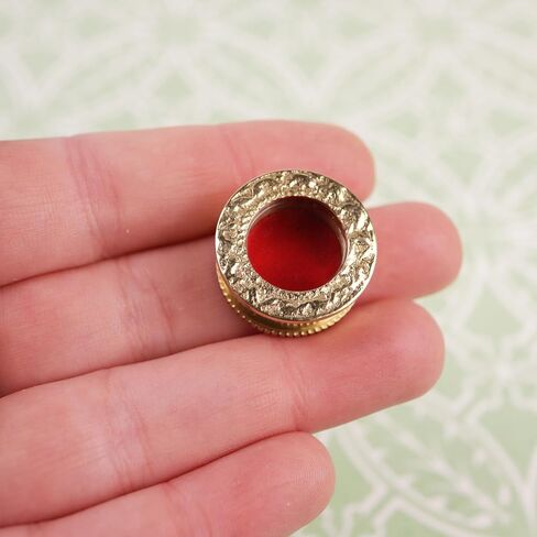 Needzo Small Travel Size Brass Reliquary, Miniature Portable Relic Holder, Red Velvet Lined Interior, 1 x 1 Inch in Kuwait
