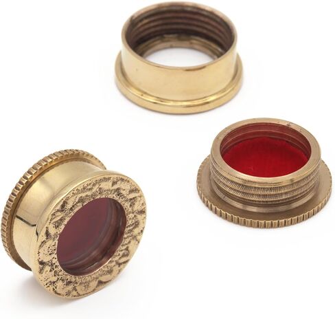 Needzo Small Travel Size Brass Reliquary, Miniature Portable Relic Holder, Red Velvet Lined Interior, 1 x 1 Inch in Kuwait