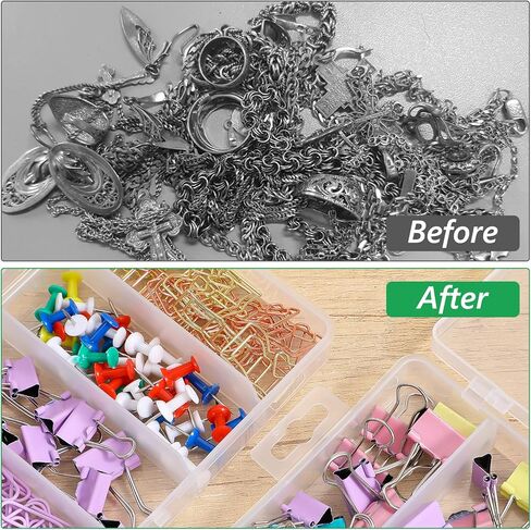 10 Pack 5 Grid Tackle Box Organizer, 6.8" x 3.7" x 1.1" Plastic Organizer Box with Dividers, Plastic Compartment Storage Boxes for Jewelry, DIY Crafts, Bait, Small Part, Beads in Kuwait