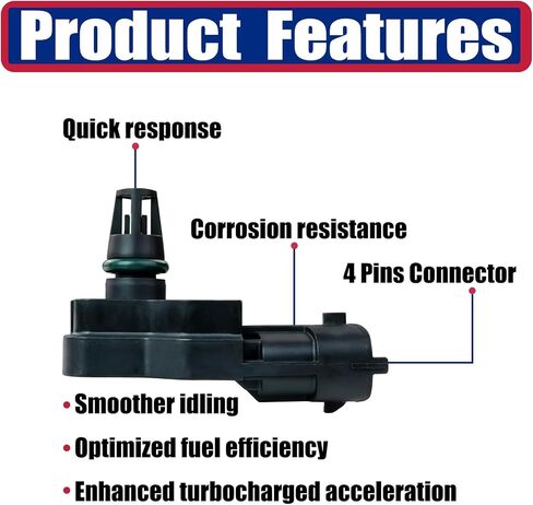 2411528 Intake Air Pressure and Temperature (T-MAP/IAT) Sensor Compatible with Polaris Series 700 800 900 2004-2016, ACE 570 900, Snowmobile 2006-2018, 600 FS/FST RMK Switchback Rush in Saudi Arabia