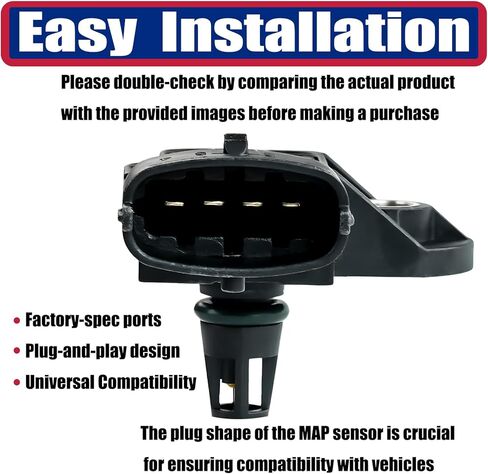 2411528 Intake Air Pressure and Temperature (T-MAP/IAT) Sensor Compatible with Polaris Series 700 800 900 2004-2016, ACE 570 900, Snowmobile 2006-2018, 600 FS/FST RMK Switchback Rush in Saudi Arabia