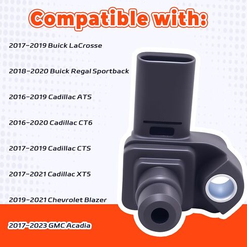 12650600 Manifold Absolute Pressure Sensor MAP-High Accuracy & Fast Response, Compatible with 2016-2019 Cadillac ATS 2016-2020 CT6 2017-2019 CTS 2017-2021 XT5 2017-2023 GMC Acadia in Kuwait