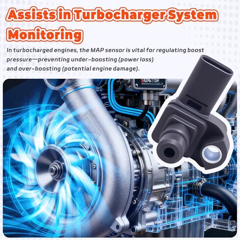 12650600 Manifold Absolute Pressure Sensor MAP-High Accuracy & Fast Response, Compatible with 2016-2019 Cadillac ATS 2016-2020 CT6 2017-2019 CTS 2017-2021 XT5 2017-2023 GMC Acadia in Kuwait