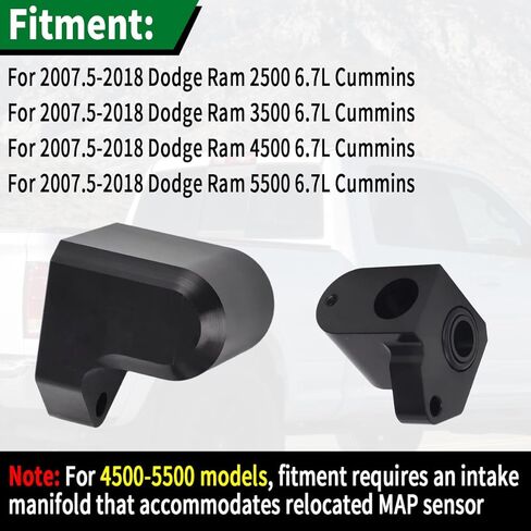 MAP Sensor Relocation Spacer for 2007.5-2018 Dodge Ram 2500/3500 6.7L Diesel in Kuwait