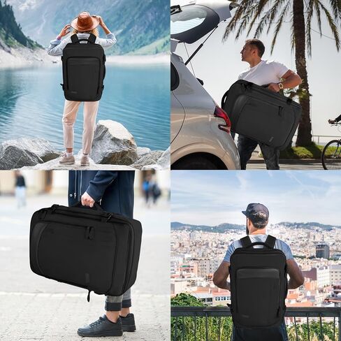 Vancropak Carry on Backpack, Extra Large 40L Airline Approved Travel Backpacks with 3 Packing Cubes for Women Men, Water Resistant Expandable Overnight Luggage Daypack Business Weekender Bag, Grey in Saudi Arabia