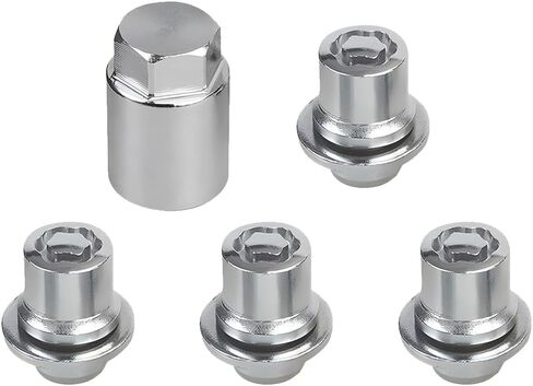 Zpana 5 قطع M12 x 1.5 مجموعة صواميل قفل عجلة السيارة، OEM#00276-00900 صامولة قفل مضادة للسرقة مع مفتاح، متوافقة مع Avalon IM TC Matrix Mirai Prime MR2 C-HR in Kuwait