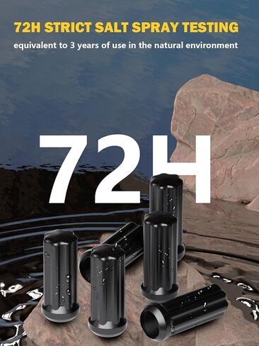 32 قطعة من صواميل العروة من TIROL 9/16"-18، متوافقة مع Ford F250، Dodge Ram 1500 2500 3500، Durango، Dakota، Hummer H1، Chrysler Aspen تصميم قطعة واحدة من مصنع Acorn Wheel Lugnuts - ارتفاع 2 بوصة in Kuwait