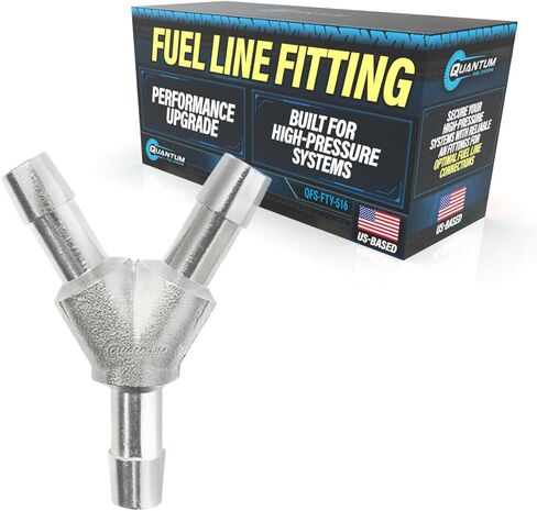QFS 5/16 in (8mm) Metal Barbed Y-Fitting Fuel Line Splitter - E85 Compatible in Kuwait