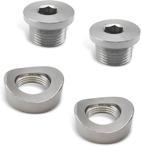 WZP O 2 مستشعر Bung، M18 X 1.5 تصاعد تصاعد Bung ومكونات، 304 الفولاذ المقاوم للصدأ محرز نمط Bungs مجموعة، O 2 محول فاصل الاستشعار لأنبوب 3 بوصة (فضي) in Kuwait