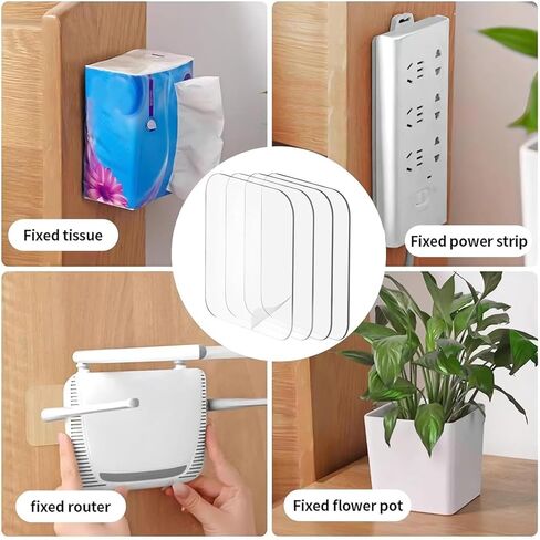 50Pcs Strong Double Sided Sticky Pads 2.4Inch Heavy Duty Adhesive Pads for Mounting Waterproof, Wall Mounting Tape for Home, Craft DIY 2 Sided Precut Nano Gel Wall Mount Glue in Saudi Arabia