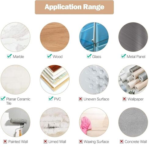 50Pcs Strong Double Sided Sticky Pads 2.4Inch Heavy Duty Adhesive Pads for Mounting Waterproof, Wall Mounting Tape for Home, Craft DIY 2 Sided Precut Nano Gel Wall Mount Glue in Saudi Arabia