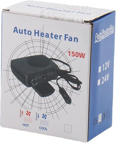 Car Heating Fan Portable Universal Plug and Play 12V Windshield Defroster for Most Vehicles in Kuwait
