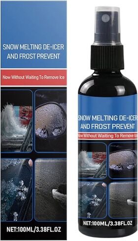 Car Windshield Deicer | 100ml Fast-Acting Long-Lasting Defroster,Windshield Defogger Ice Removal Spray,for Winter Drivers Vehicle Truck RV SUV Window Glass in Kuwait