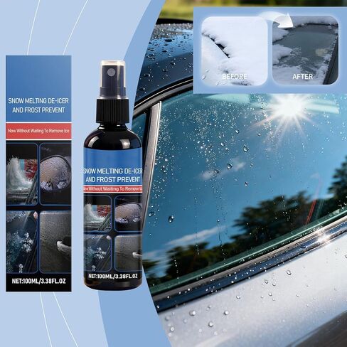 Car Windshield Deicer | 100ml Fast-Acting Long-Lasting Defroster,Windshield Defogger Ice Removal Spray,for Winter Drivers Vehicle Truck RV SUV Window Glass in Kuwait
