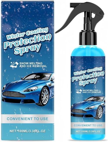 Car Windshield Deicer Spray Fast Acting Ice Melter and Snow Remover for Auto Glass Windows Mirrors Wipers Winter Frost Guard Defroster Essential Vehicle Accessories,1bottle in Kuwait