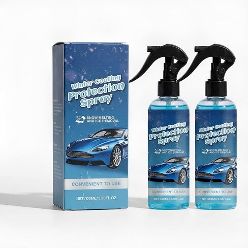 Car Windshield Deicer Spray Fast Acting Ice Melter and Snow Remover for Auto Glass Windows Mirrors Wipers Winter Frost Guard Defroster Essential Vehicle Accessories,1bottle in Saudi Arabia