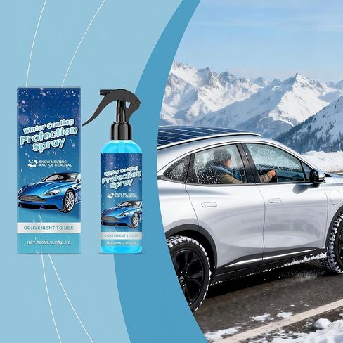 Car Windshield Deicer Spray Fast Acting Ice Melter and Snow Remover for Auto Glass Windows Mirrors Wipers Winter Frost Guard Defroster Essential Vehicle Accessories,1bottle in Saudi Arabia