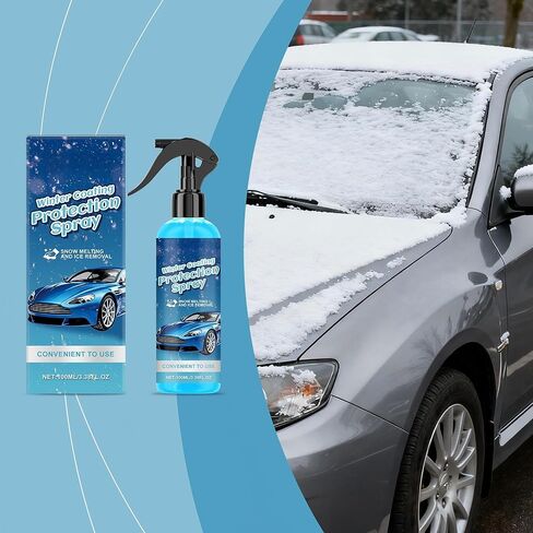 Car Windshield Deicer Spray Fast Acting Ice Melter and Snow Remover for Auto Glass Windows Mirrors Wipers Winter Frost Guard Defroster Essential Vehicle Accessories,1bottle in Saudi Arabia